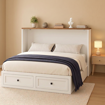 Murphy Bed Cabinet With Charging Station - Queen Size
