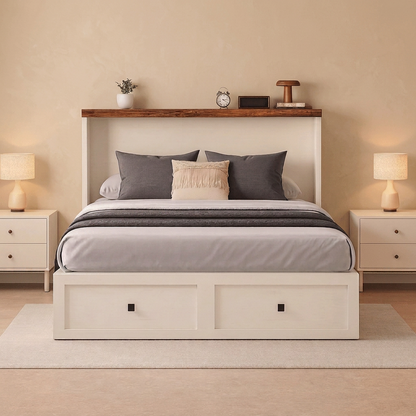 Murphy Bed Cabinet With Charging Station - Queen Size