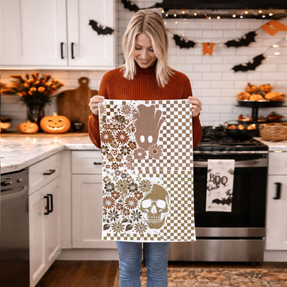 Retro Halloween Dish Towels