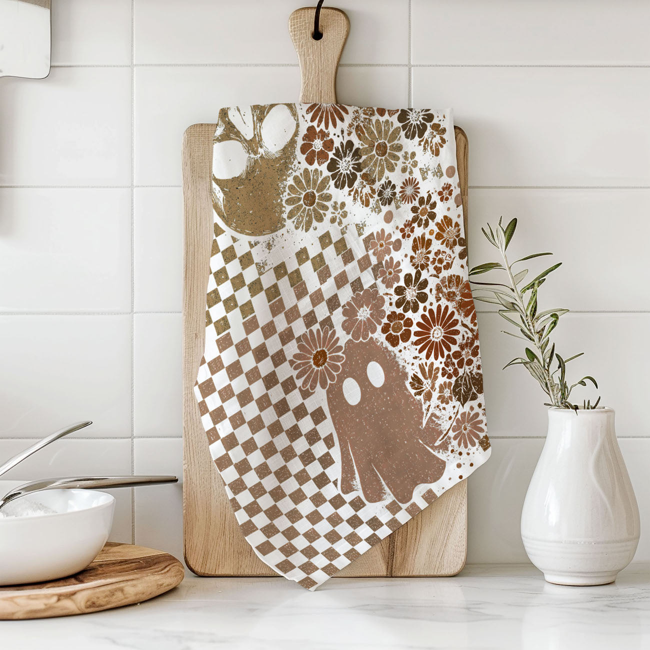 Retro Halloween Dish Towels