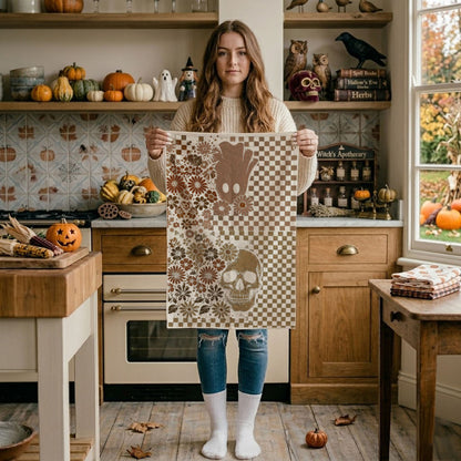 Retro Halloween Dish Towels