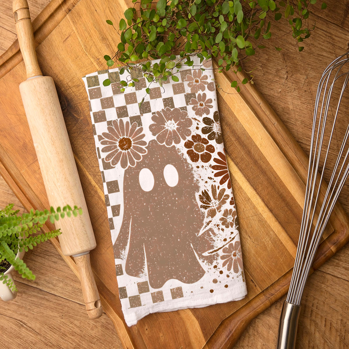 Retro Halloween Dish Towels