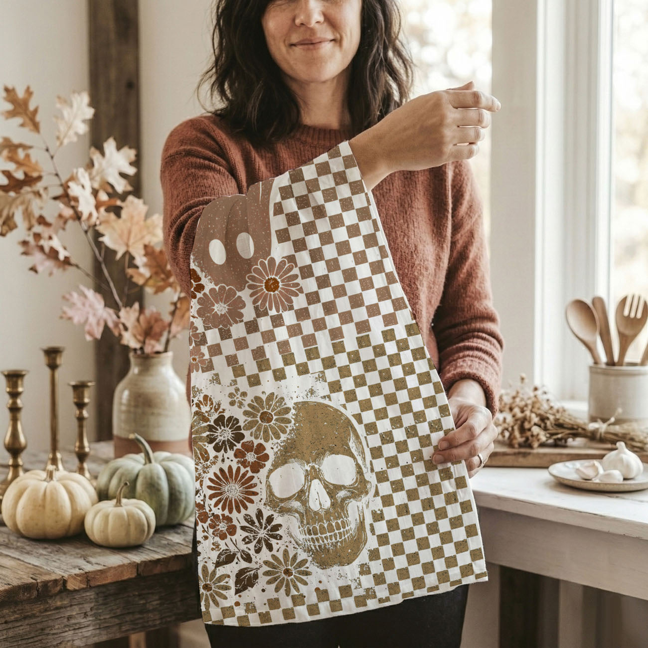 Retro Halloween Dish Towels