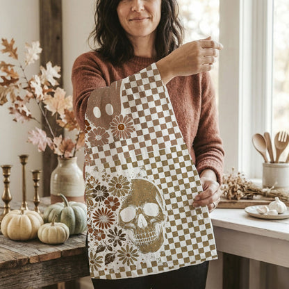Retro Halloween Dish Towels