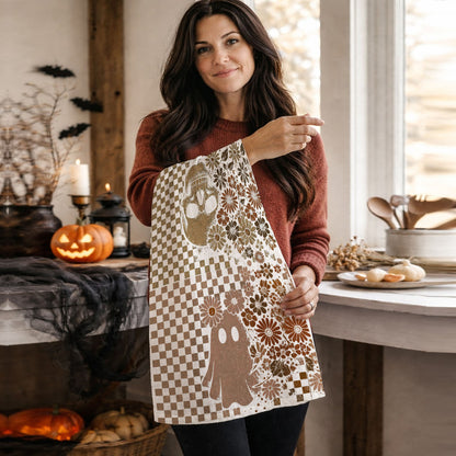 Retro Halloween Dish Towels