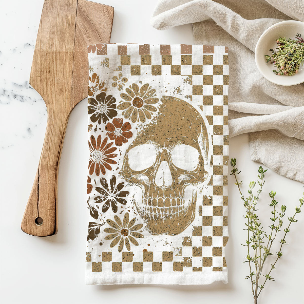 Retro Halloween Dish Towels