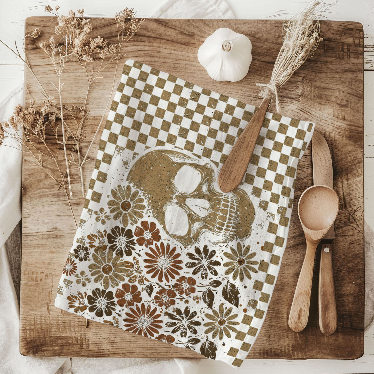 Retro Halloween Dish Towels