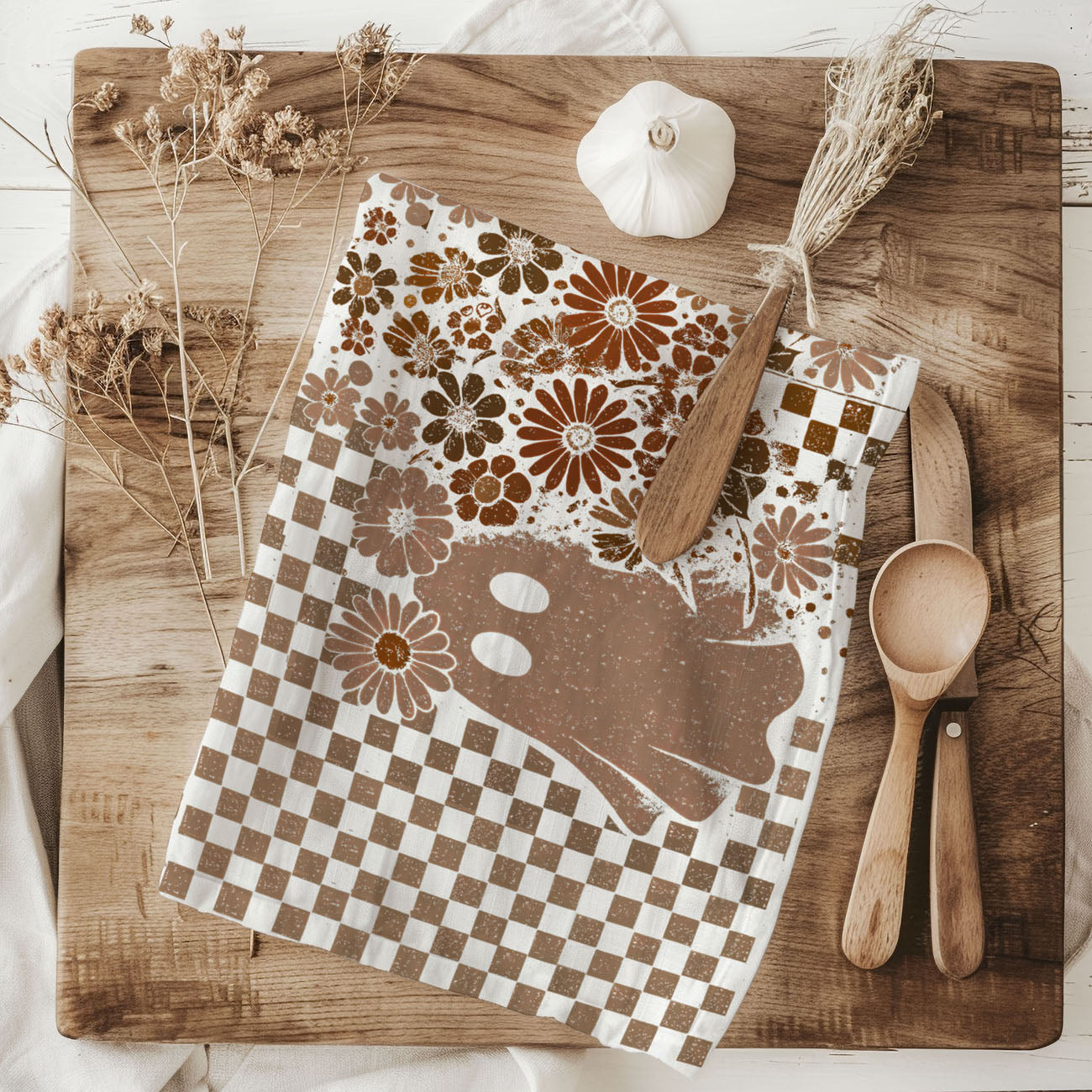 Retro Halloween Dish Towels