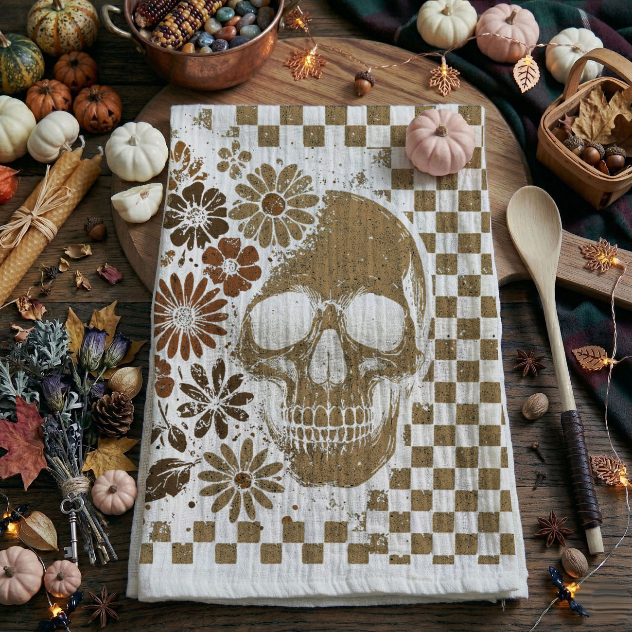 Retro Halloween Dish Towels