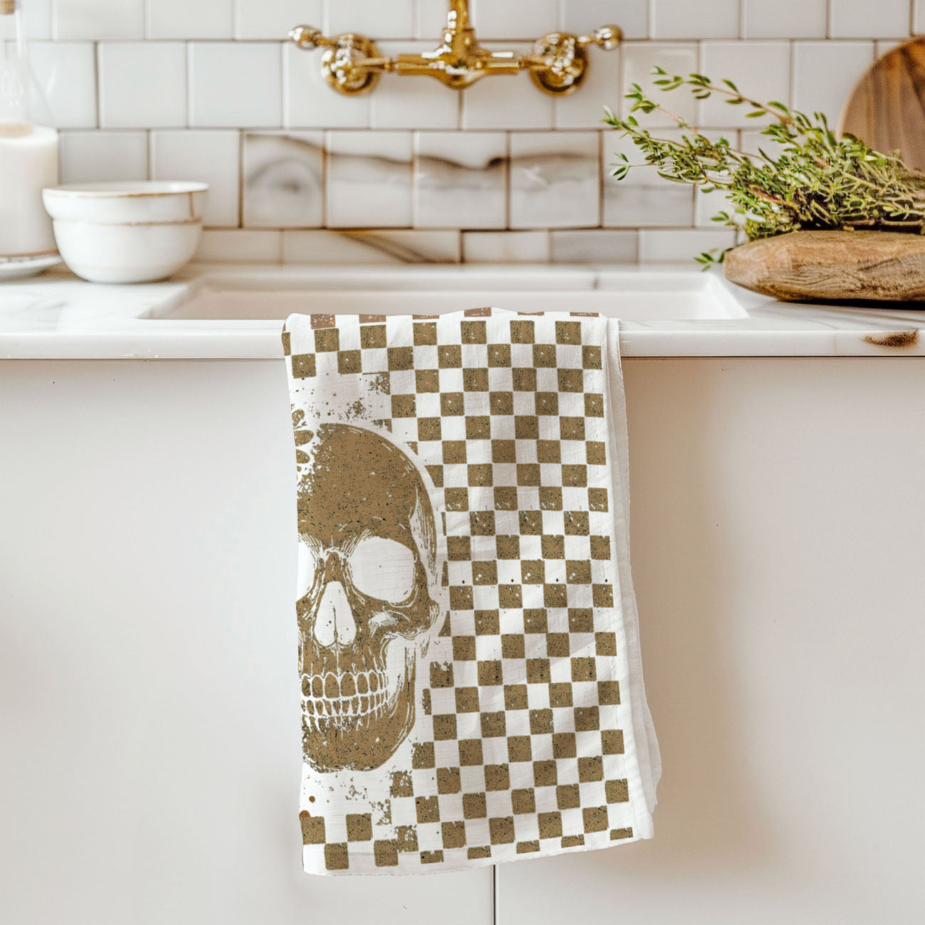 Retro Halloween Dish Towels