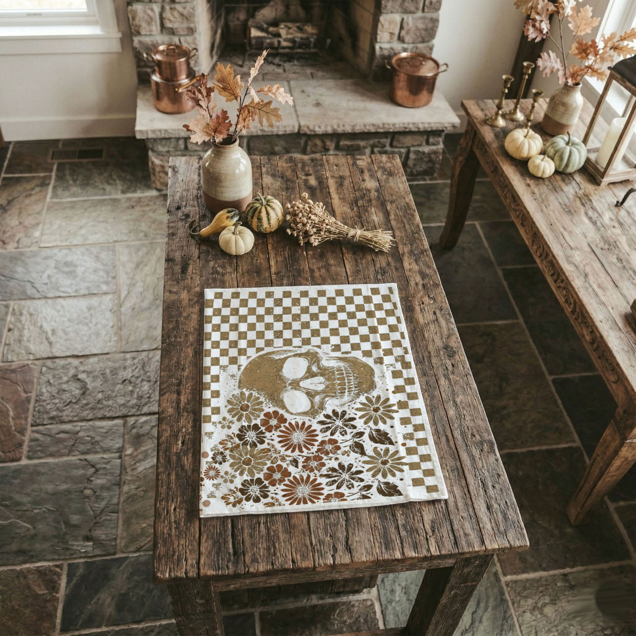 Retro Halloween Dish Towels