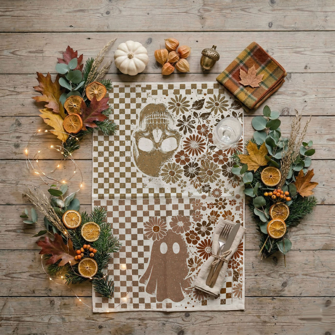 Retro Halloween Dish Towels