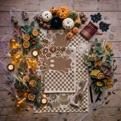 Retro Halloween Dish Towels