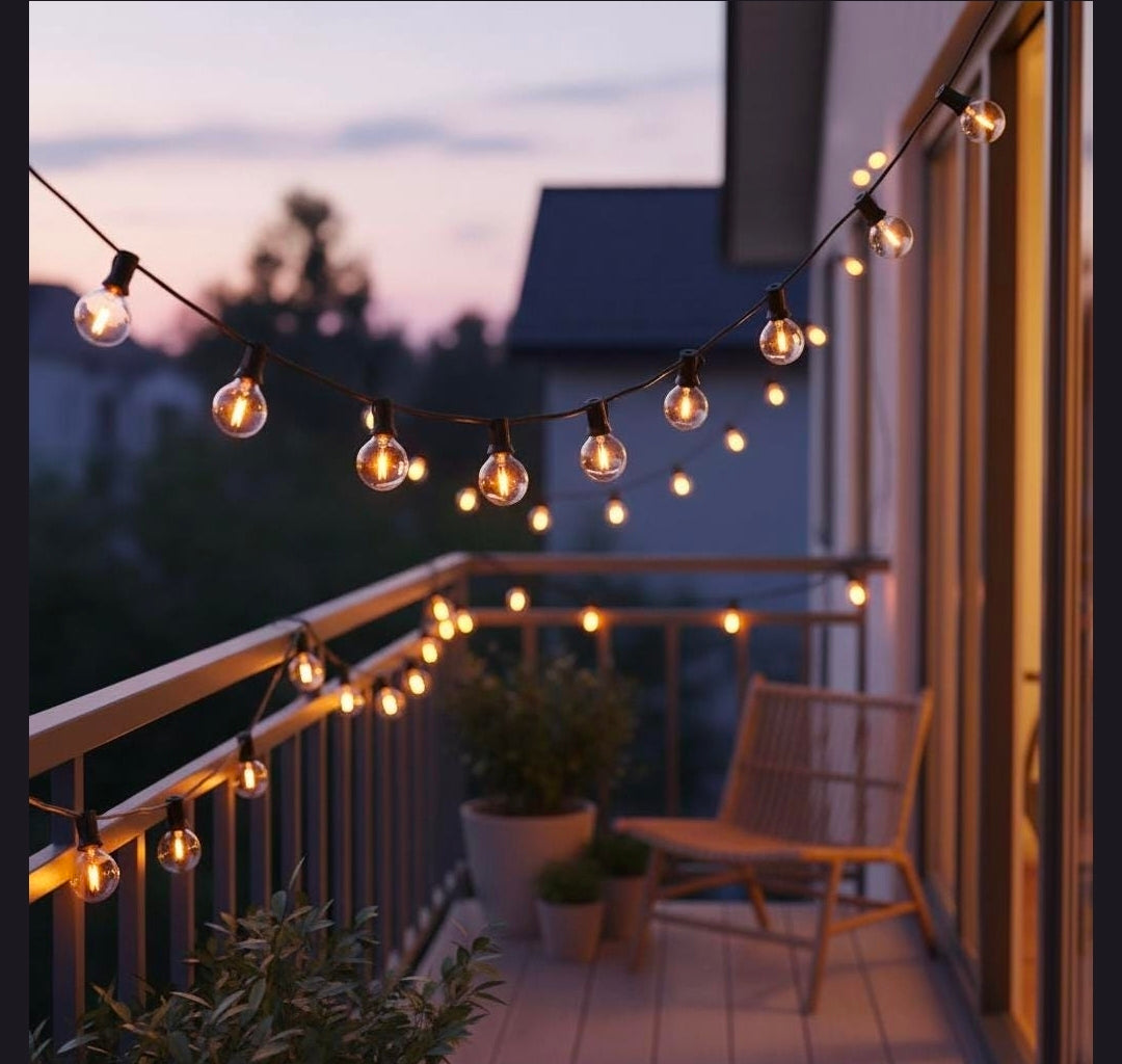 50FT RGB Outdoor String Lights Patio Waterproof Lights with APP Control