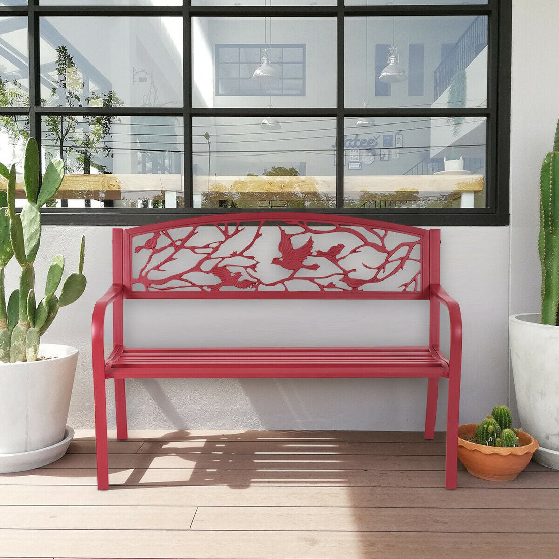 Garden Bench in Red