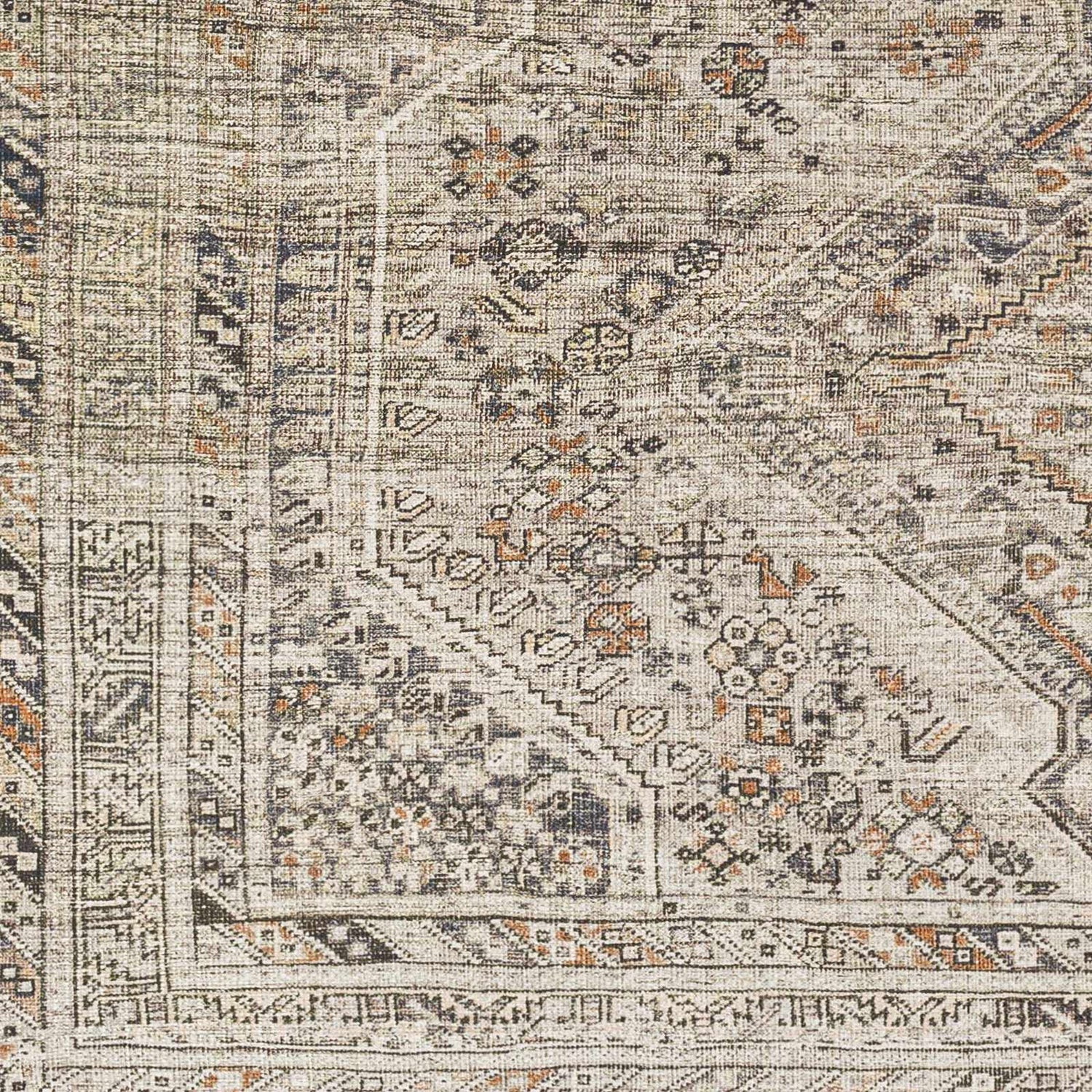 Barny Beige Flat Pile Washable Rug