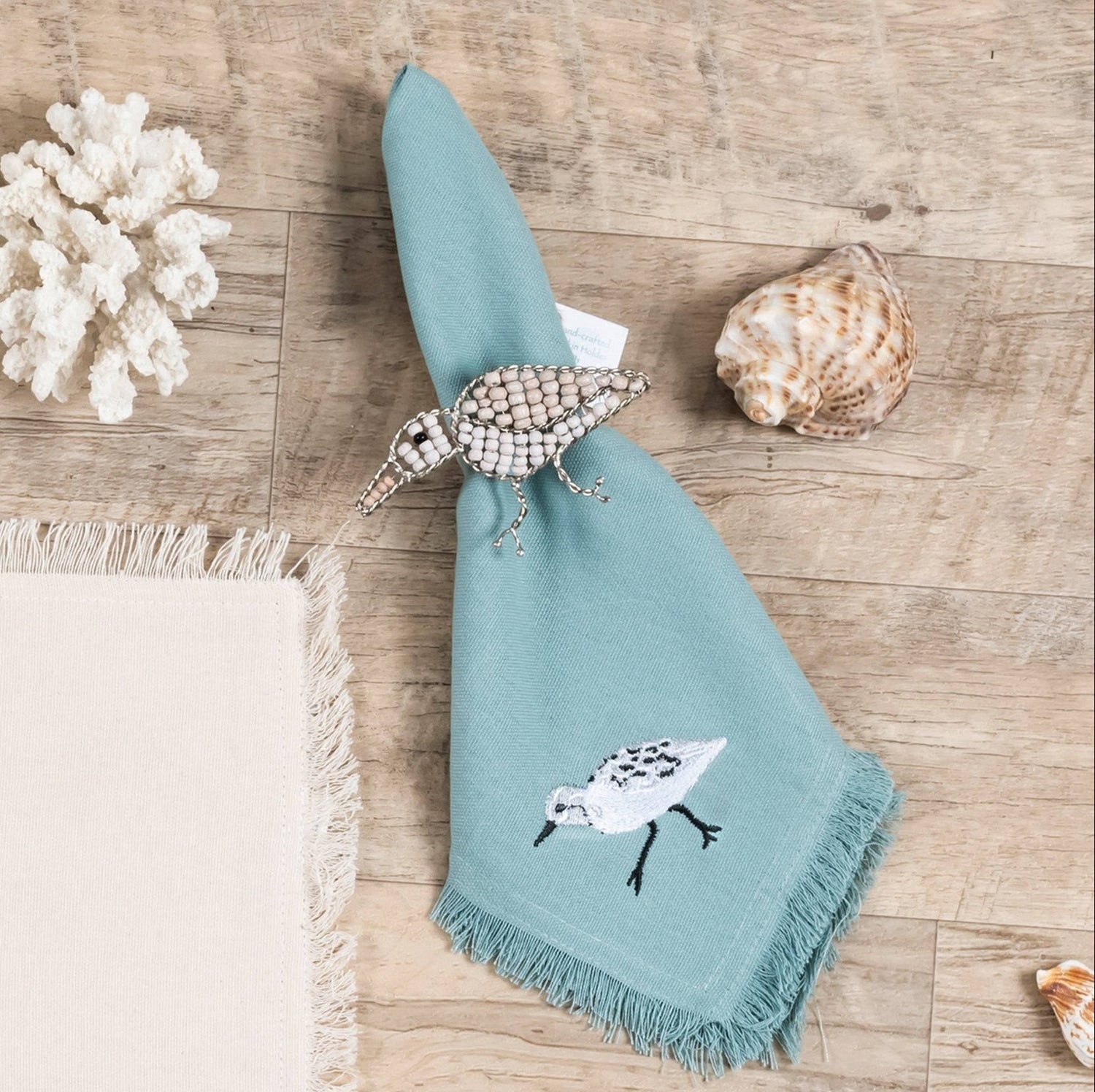 Sandpiper Bird Napkins - Set of 4