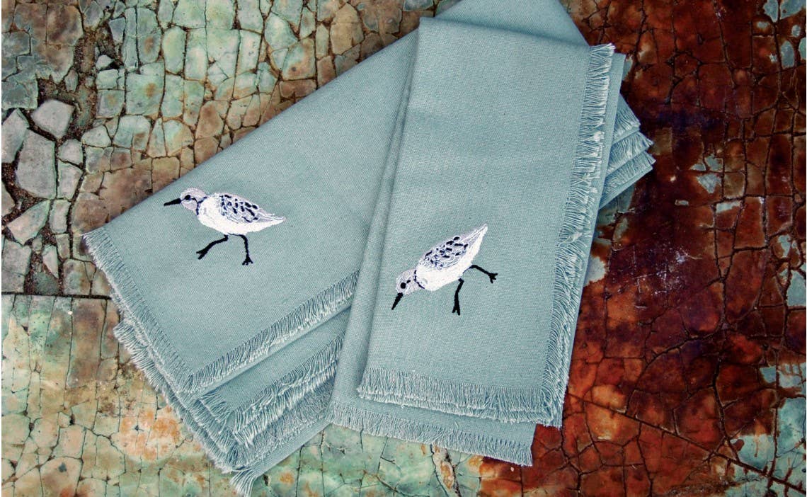 Sandpiper Bird Napkins - Set of 4