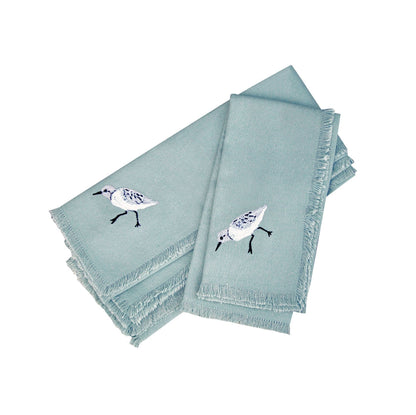 Sandpiper Bird Napkins - Set of 4