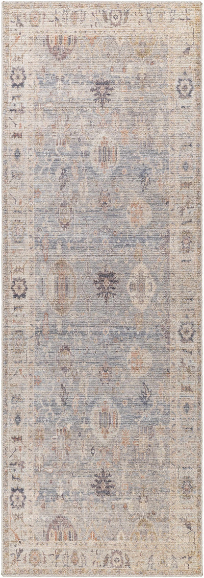 Marlene Damask Cream &amp; Blue Area Rug - Becki Owens x Livabliss
