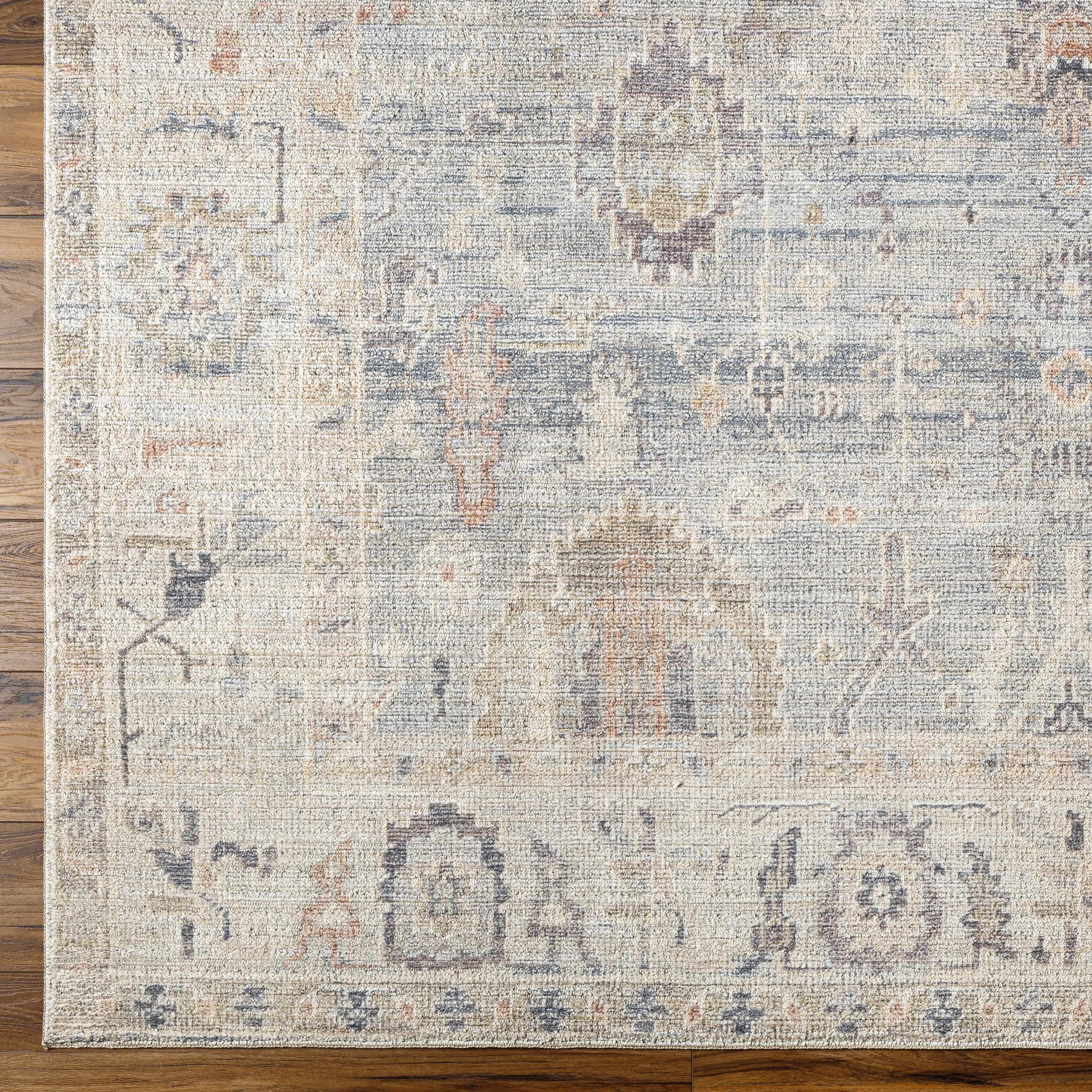 Marlene Damask Cream &amp; Blue Area Rug - Becki Owens x Livabliss