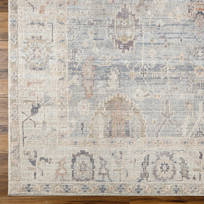 Marlene Damask Cream &amp; Blue Area Rug - Becki Owens x Livabliss