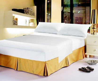 DaDa Bedding White Soft Fitted &amp; Flat Bed Sheets w/ Pillow Cases Set (FSFS098765)