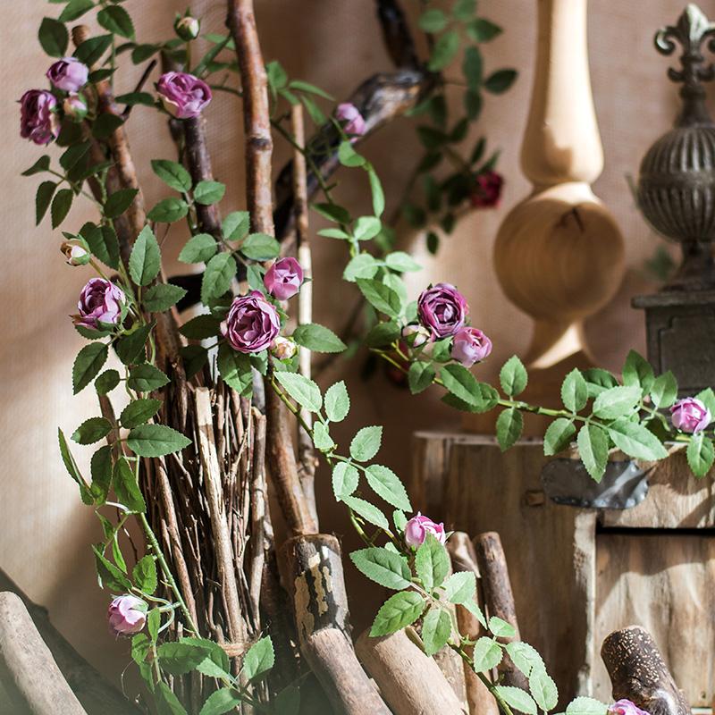 Artificial Silk Rose Vines - 57"
