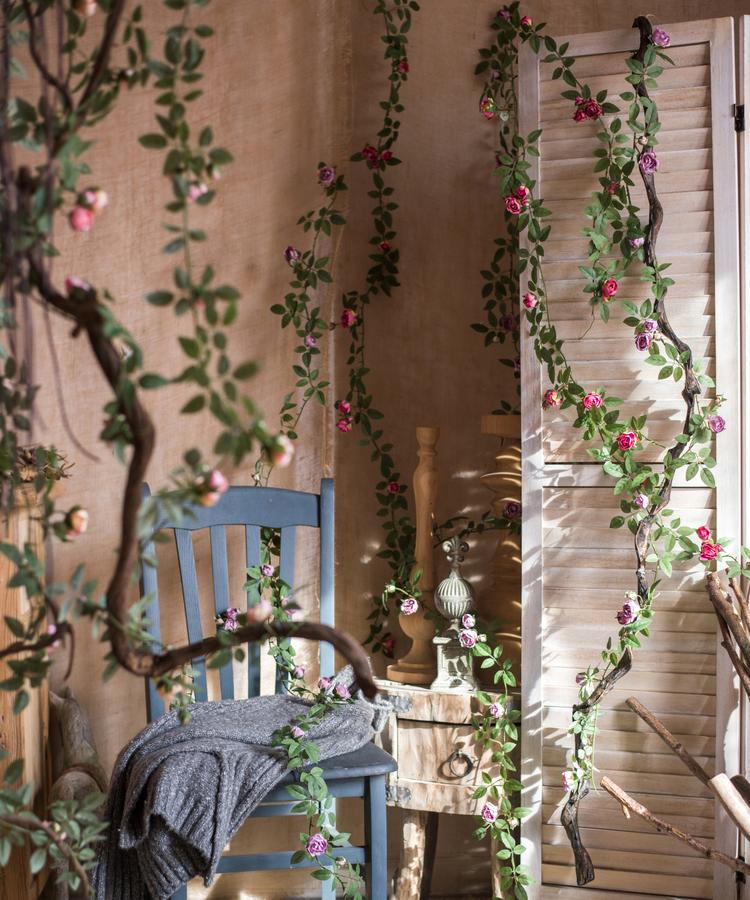 Artificial Silk Rose Vines - 57"