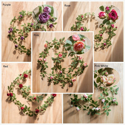 Artificial Silk Rose Vines - 57"