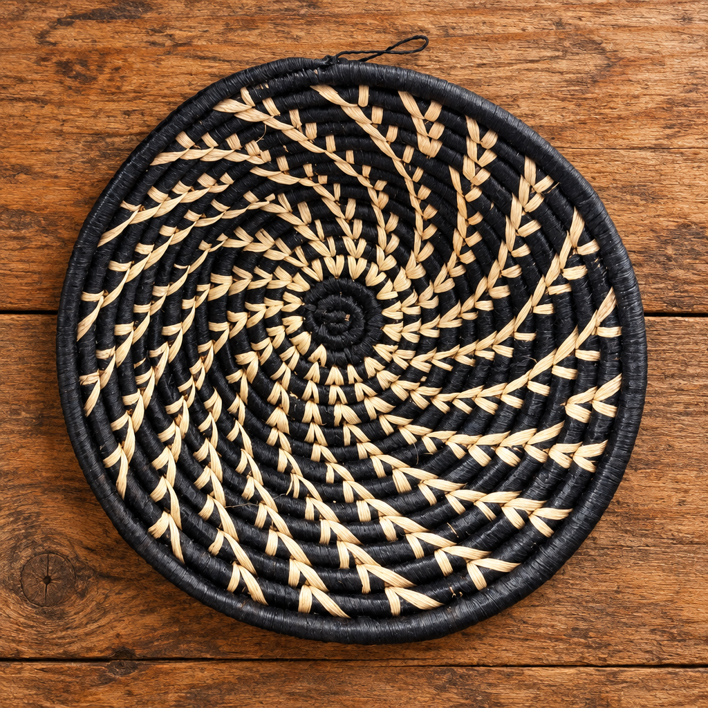Small Woven Raffia African Baskets - Multiple Colors