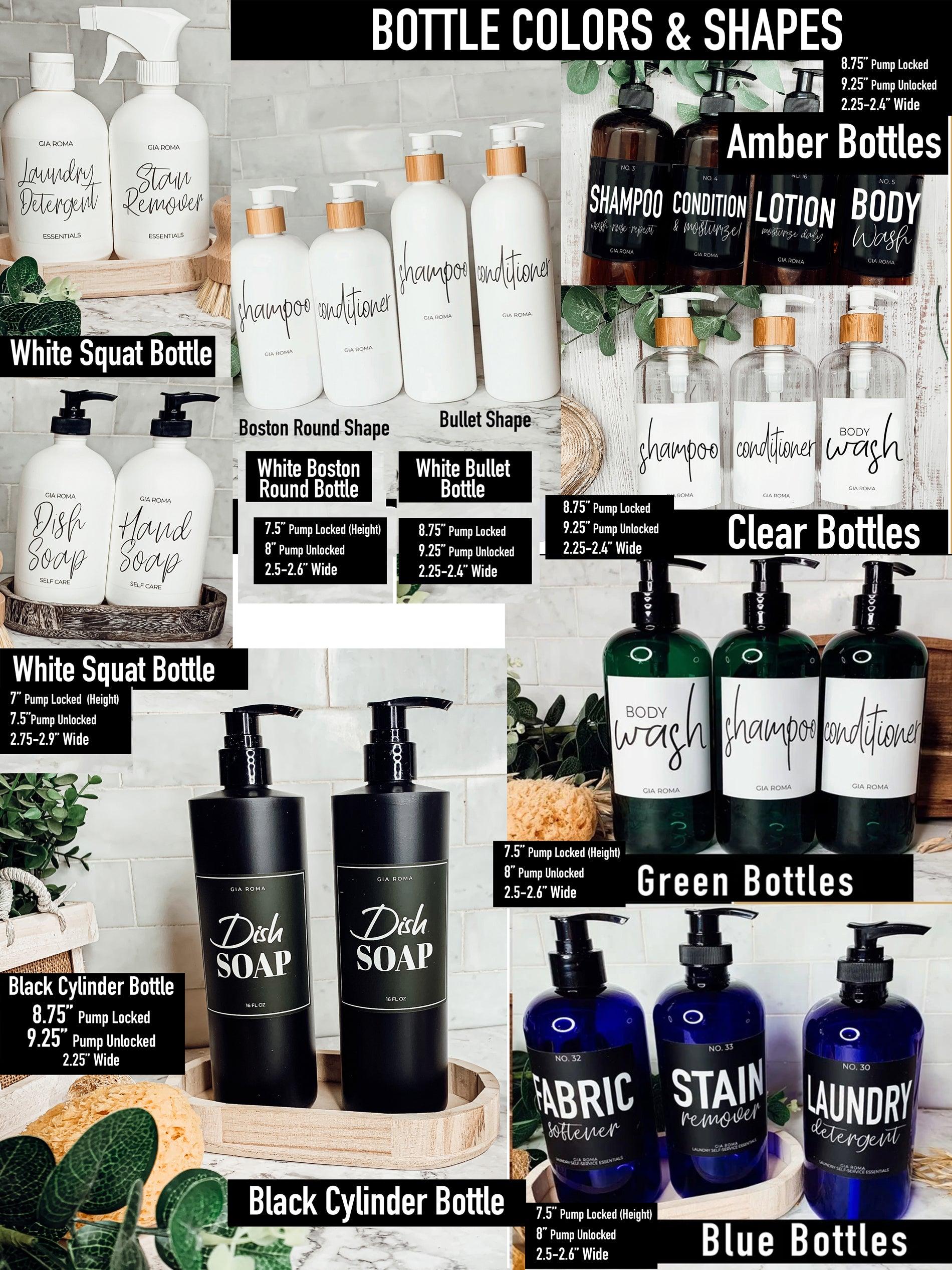 16oz Plastic Cleaning Bottles with Customized Labels