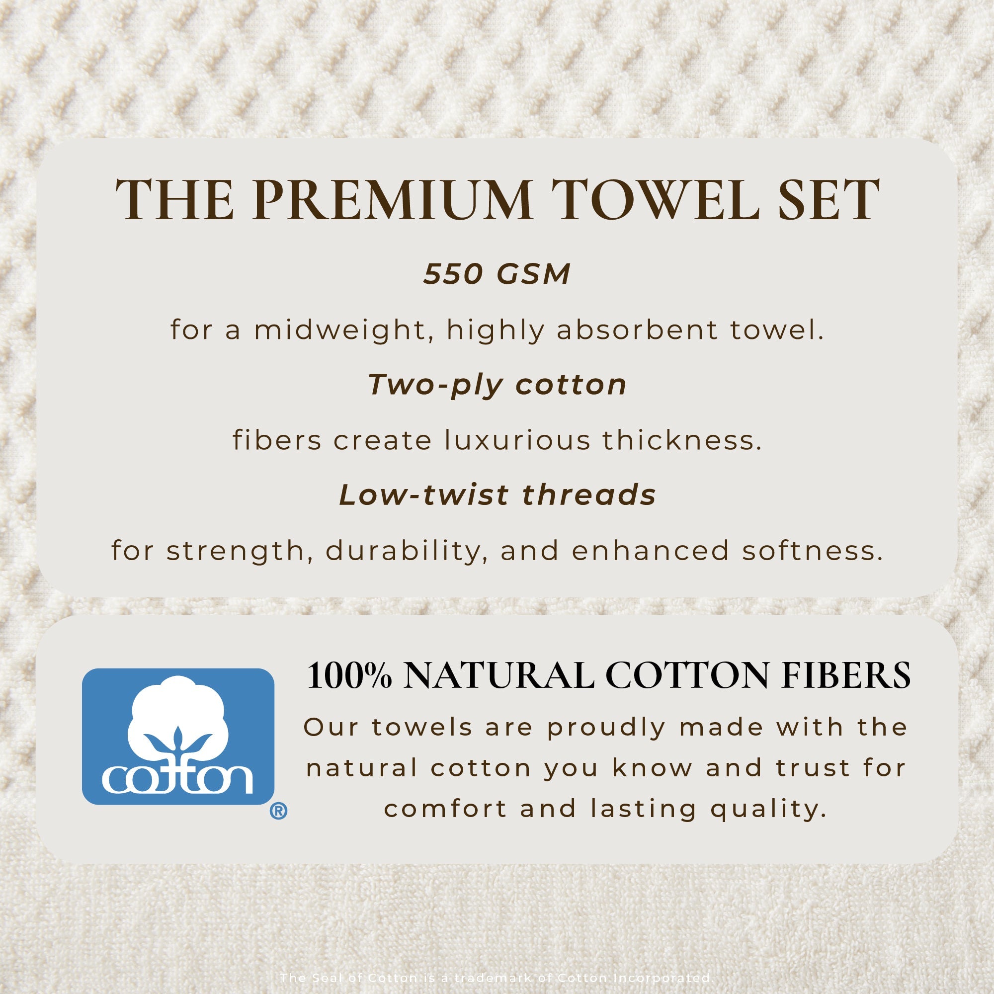Cotton Diamond Waffle Weave Bath Towel Set - Grayson Collection