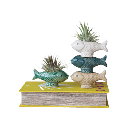 Reactive Glaze Fish Figurines