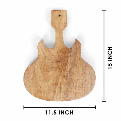 Strings Mango Wood Guitar Charcuterie Board