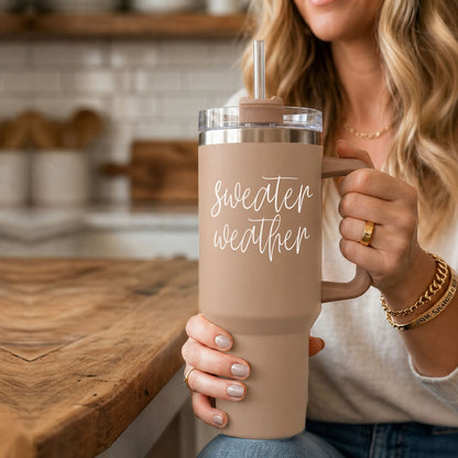 Sweater Weather 40oz Insulated Tumbler
