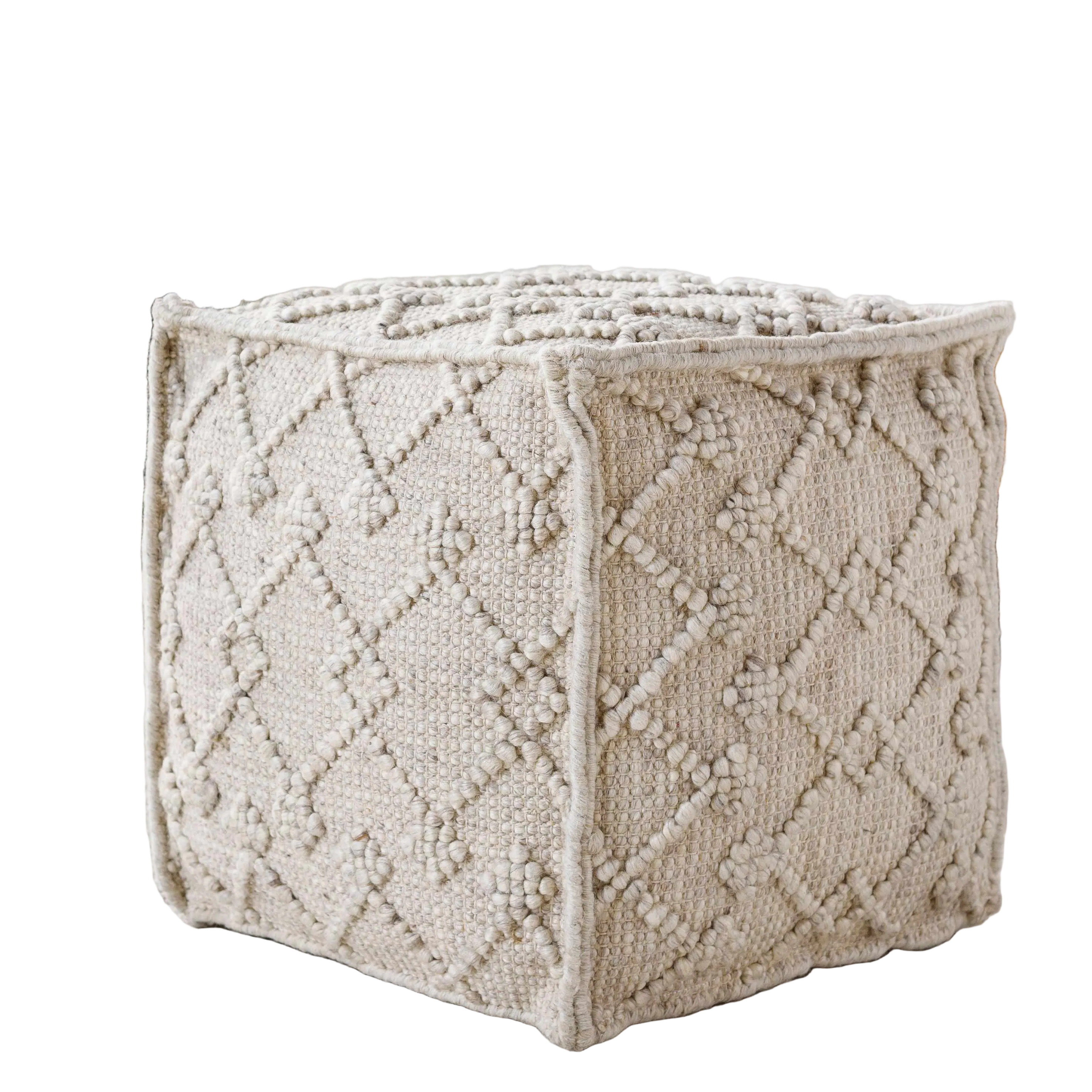 Toronto Hand Woven Wool Pouf