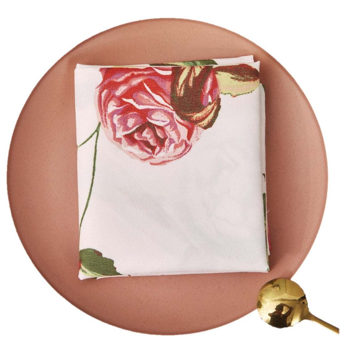 Romantic Roses Floral Dining Napkins - 4 Pc Set