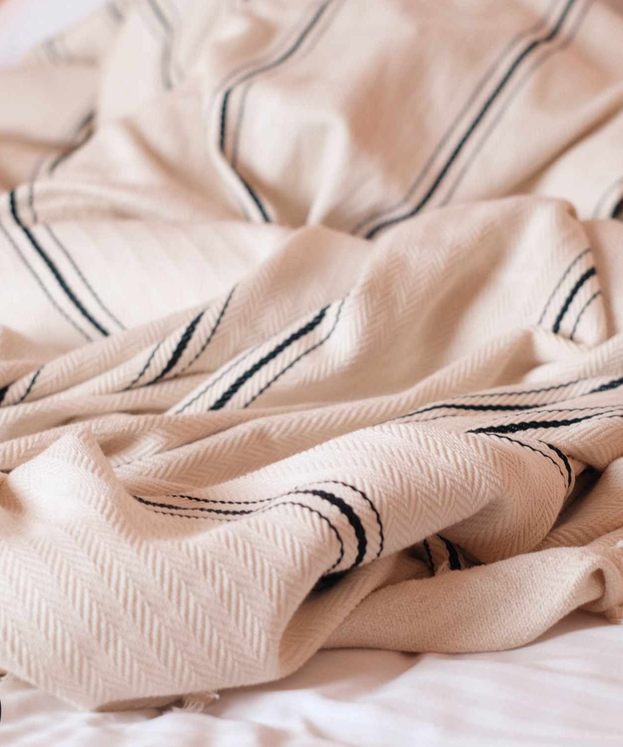 Handwoven Turkish Cotton Throw Blanket