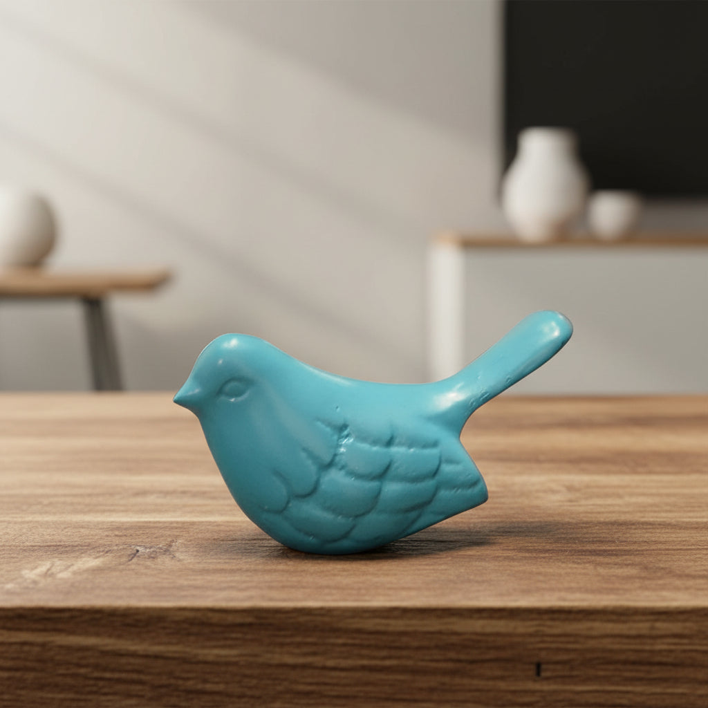 Bird Symbol of Health &amp; Happiness in Turquoise - 1 Piece