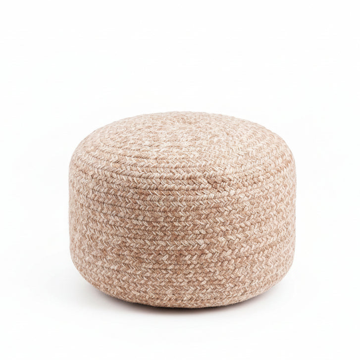 Tonanitla Natural Fiber Blush Knitted Pouf