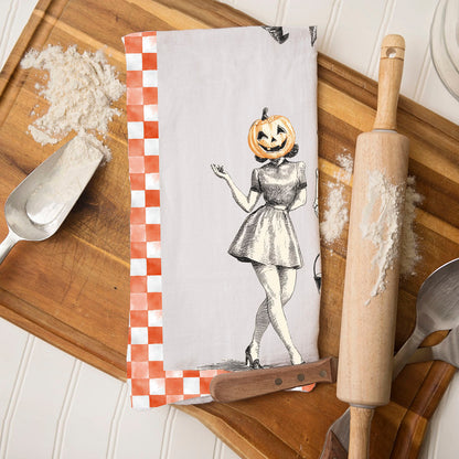 Vintage Trio Halloween Kitchen Towel