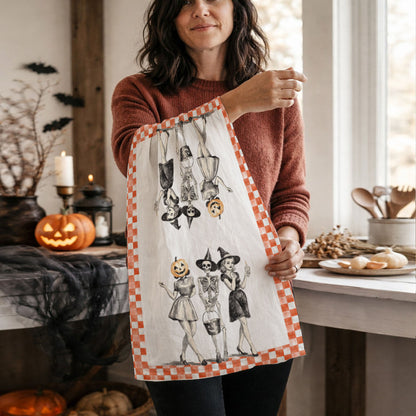 Vintage Trio Halloween Kitchen Towel