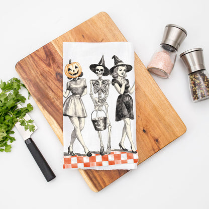 Vintage Trio Halloween Kitchen Towel