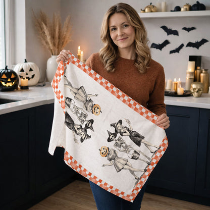 Vintage Trio Halloween Kitchen Towel