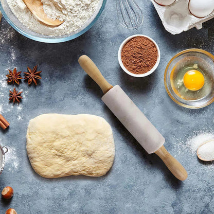 Vivace White Marble/Wood Rolling Pin