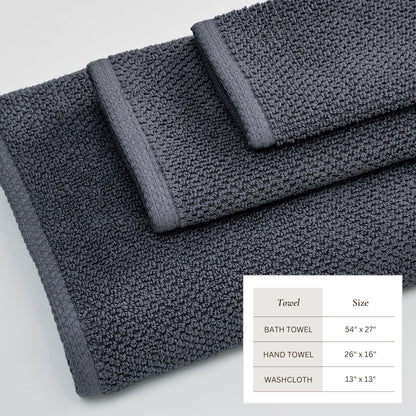 Cotton Textured Bath Towel Set - Acacia Collection