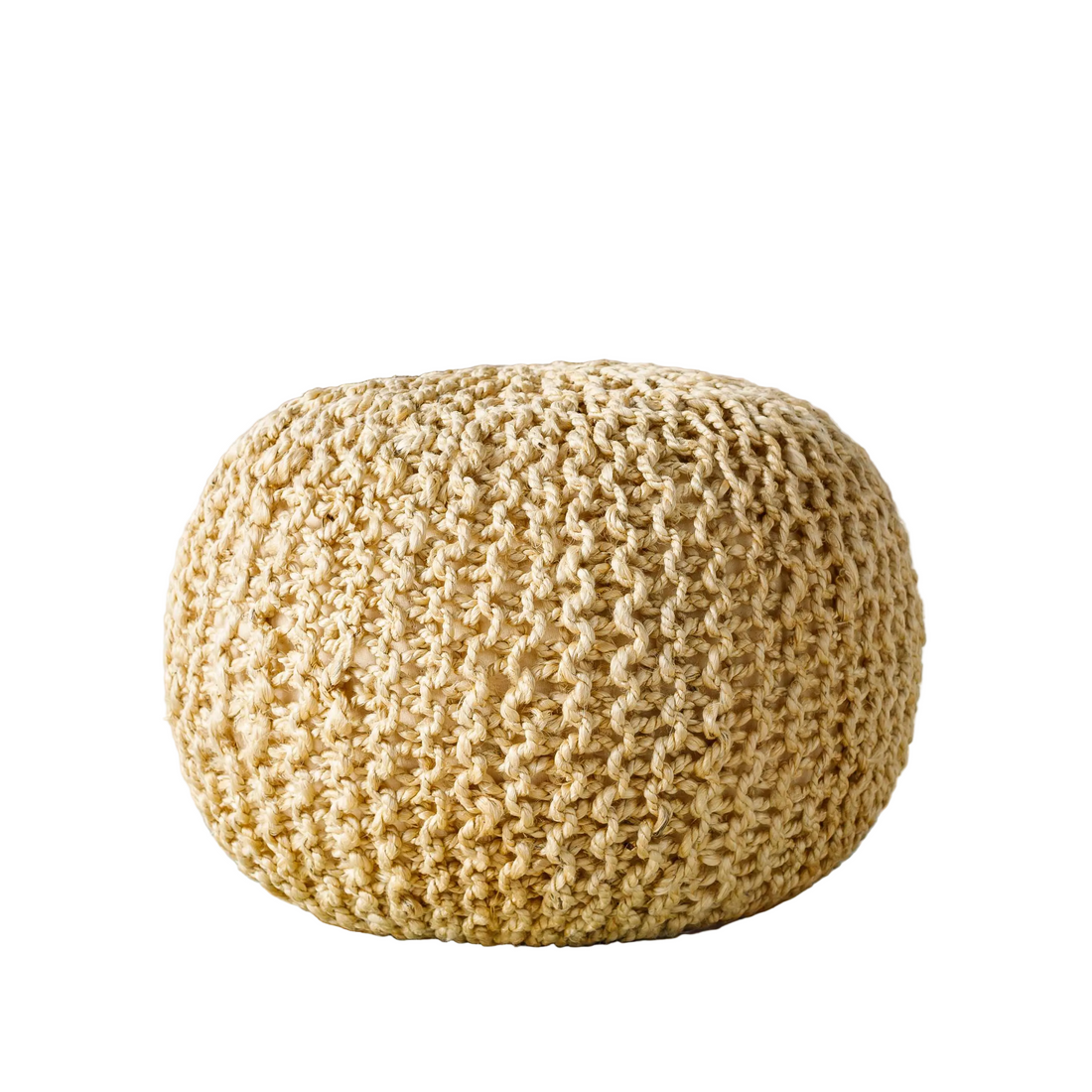 Watseka Jute Knitted Pouf