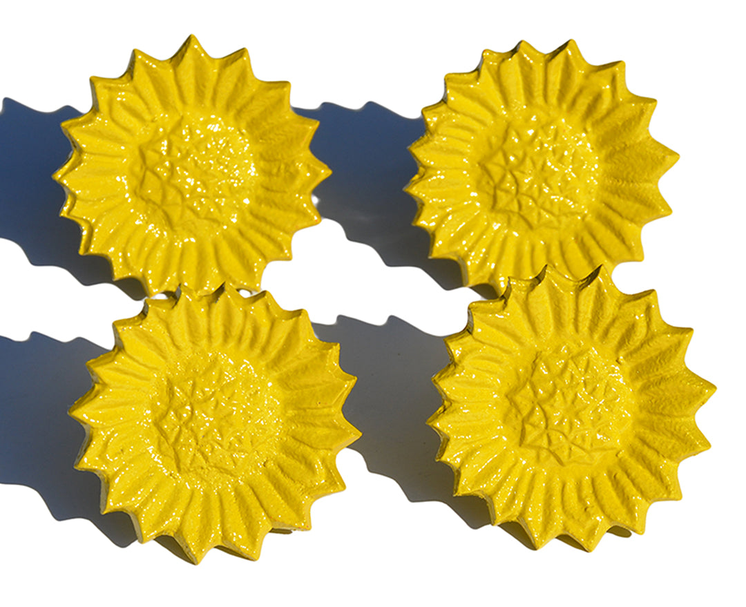 Yellow Sunflower Napkin Rings - Set of 4
