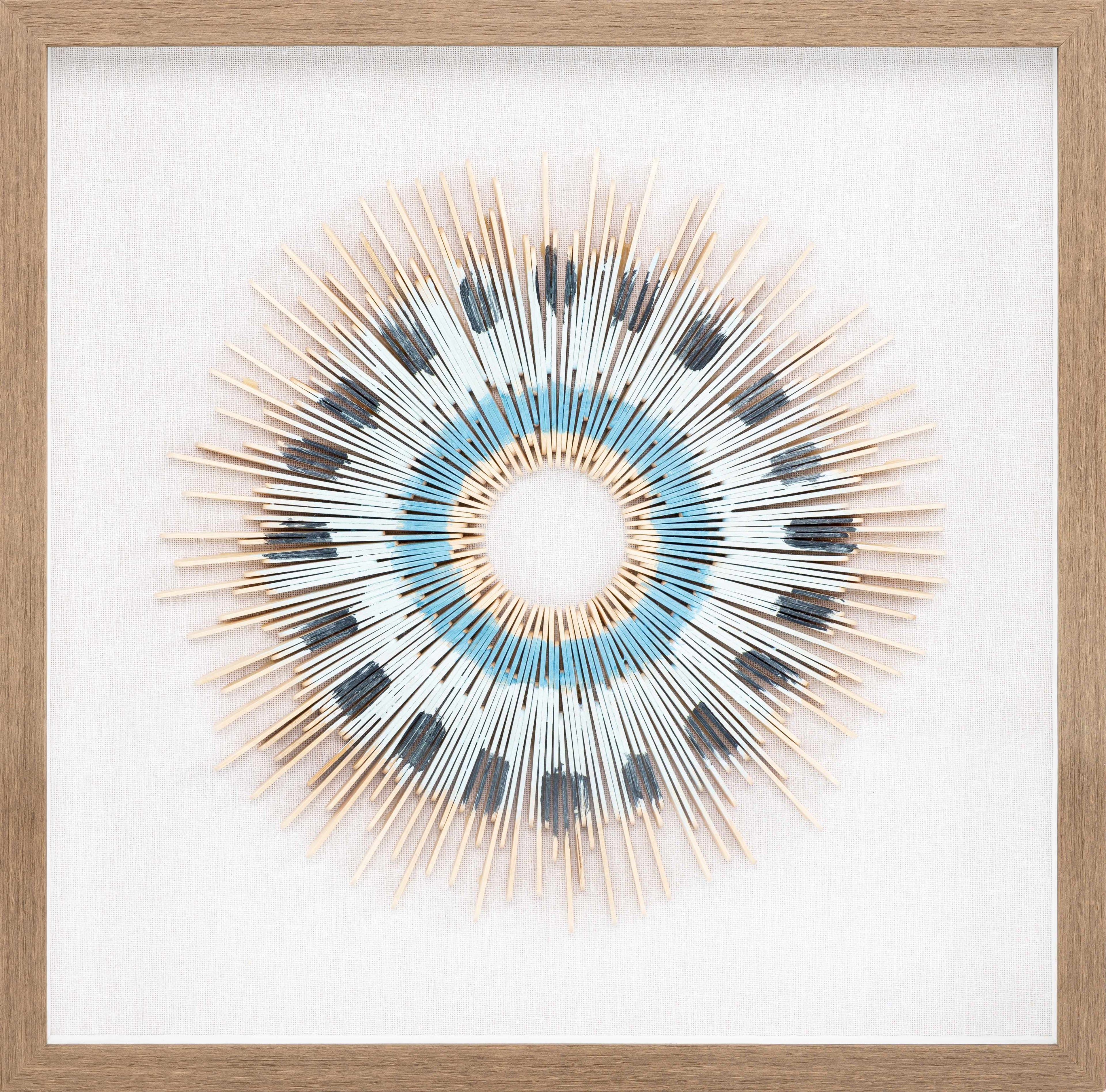 Yenice Natural Wood Geometric Wall Art Set Of Two
